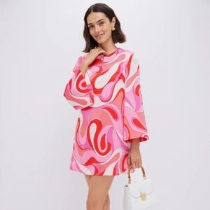 Tuckernuck Hyacinth House Pink Mod Geo Mitzi Mini Dress